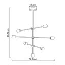 Ver imagem 3 de Lustre Pendente Orluce Edison II OR1188 Dourado E27 Bivolt