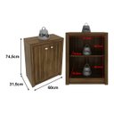 Ver imagem 3 de Balcão Escritório com 2 Portas Multimóveis Cr25013 Nogal