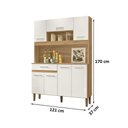 Ver imagem 2 de Cozinha Compacta Magazin 120cm Freijó Off White Nicioli