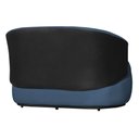 Ver imagem 3 de Poltrona Namoradeira Sofá Orgânico 2 Lugares Beatriz Suede Composê Corino Preto - Suede Azul Royal