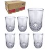 JOGO DE COPO DE VIDRO FUNDO ARREDONDADO - 6 PÇS - 250ml - 1