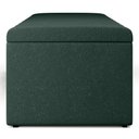 Ver imagem 2 de Kit Cabeceira Cama Box Casal 140 cm Calçadeira Recamier Baú Dália W01 Linho Verde Musgo - Lyam