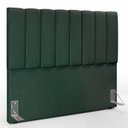 Ver imagem 3 de Kit Cabeceira Cama Box Casal 140 cm Calçadeira Recamier Baú Dália W01 Linho Verde Musgo - Lyam
