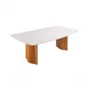 Ver imagem 1 de Mesa de Jantar Laminada com Vidro 2,20x1,10m River Requinte