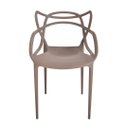 Ver imagem 3 de Cadeira Allegra em Pp para Área Externa e Sala de Jantar ou Estar Cor Fendi