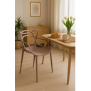 Ver imagem 1 de Cadeira Allegra em Pp para Área Externa e Sala de Jantar ou Estar Cor Fendi