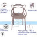 Ver imagem 6 de Cadeira Allegra em Pp para Área Externa e Sala de Jantar ou Estar Cor Fendi