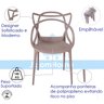 Cadeira Allegra em Pp para Área Externa e Sala de Jantar ou Estar Cor Fendi - 6