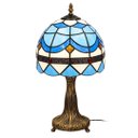 Ver imagem 1 de Abajur Decorativo Tiffany Azul a:38 L:20