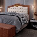 Ver imagem 2 de Cabeceira Cama Box Casal King 195cm Imperial J02 Facto Marrom/Bege- Mpozenato