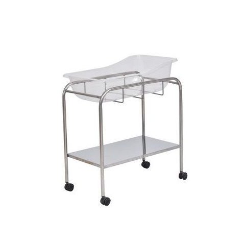 Berço com Cesto Acrílico Estrutura em Aço Inox .
