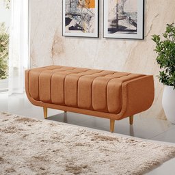 Recamier Alemanha 1,50M com Base Madeira Linho Sofatec - 1