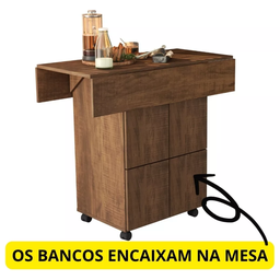 Mesa Annie de Jantar Cor Castanho - 4