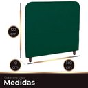 Ver imagem 6 de Cabeceira Casal Estofada para Cama Box Lizza Veludo Cor Verde Esmeralda