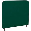 Ver imagem 2 de Cabeceira Casal Estofada para Cama Box Lizza Veludo Cor Verde Esmeralda