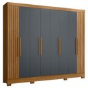 Ver imagem 1 de Guarda Roupa Casal Diplomata 8 Portas Freijó/cinza - Moval