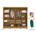 Ver imagem 4 de Guarda Roupa Casal Diplomata 8 Portas Freijó/cinza - Moval