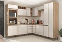 Ver imagem 1 de Armário de Cozinha Completa Modulada 8 Peças sem Tampo de 120 Mel Luciane Móveis