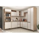 Ver imagem 1 de Armário de Cozinha Completa Modulada 8 Peças sem Tampo de 120 Mel Luciane Móveis