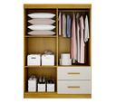 Ver imagem 2 de Roupeiro Cali 4 Portas 2 Gavetas CHF Cinamono/Off White