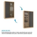 Ver imagem 6 de Guarda Roupa Modulado Mônaco 2 Portas de Correr 3 Gavetas MDF MDP Carvalho-Graff Luciane Móveis