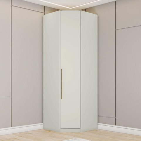Canto Oblíquo Modulado Bellagio 1 Porta 1 Prateleira MDF-MDP 81,5cm Bege