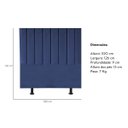 Ver imagem 3 de Cabeceira Estofada Cama Box Solteiro 100 Cm Alice Veludo:azul Marinho