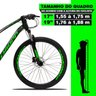 Bicicleta Aro 29 Quadro 19 Alumínio 27v Câmbio Shimano Freio Hidráulico TX Preto/Verde - Dropp - 5