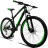 Bicicleta Aro 29 Quadro 19 Alumínio 27v Câmbio Shimano Freio Hidráulico TX Preto/Verde - Dropp - 3