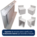 Ver imagem 7 de Porta Drywall 90x210 + Kit Correr Alumínio Branco Sobrepor