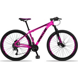 Bicicleta Aro 29 Quadro 19 Alumínio 27v Suspensão Freio Hidráulico Orion Rosa/Preto - Spaceline - 1