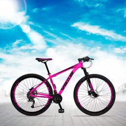 Bicicleta Aro 29 Quadro 19 Alumínio 27v Suspensão Freio Hidráulico Orion Rosa/Preto - Spaceline - 2