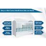 Berço / Mini Cama Infantil Bala de Menta 3 em 1 (2 Un) Rústico/Branco - Henn - 2