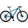 Bicicleta Aro 29 Quadro 19 Alumínio 27v Câmbio Shimano Altus Freio Hidráulico Azul/Preto - Dropp - 1