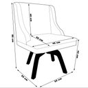 Ver imagem 3 de Kit 2 Cadeiras Decorativas Sala de Jantar Base Giratória de Madeira Firenze Suede Rosa Bebê/Natural 