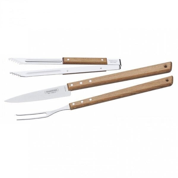 Conjunto Utensílios Churrasco Inox 3 Peças Tramontina - 1