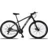 Bicicleta Aro 29 Quadro 15 Alumínio 21 Marchas Suspensão Freio Disco XLT Preto/Cinza - KSW - 1