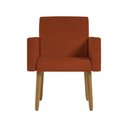 Ver imagem 4 de Poltrona Decorativa Cadeira Sala com Puff Balaqui Decor Terracota