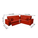 Ver imagem 2 de Sofá Milão 2.50mx2.50m de Canto, Retrátil e Reclinável - Vermelho