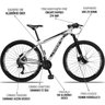 Bicicleta Aro 29 Quadro 19 Alumínio 27v Câmbio Shimano Freio Hidráulico Branco/Preto - Dropp - 4