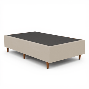 Base Cama Box Solteiro Padrão 88x188x37 Cor Bege