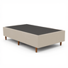 Base Cama Box Solteiro Padrão 88x188x37 Cor Bege - 1