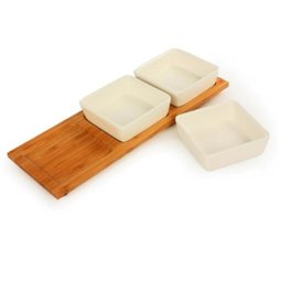 Conjunto para Petisco em Bamboo - 4 Peças - 1