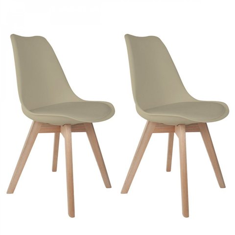 Conjunto com 2 Cadeiras para Sala de Jantar Saarinen Pp