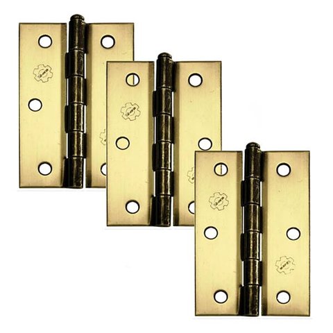 Kit com 03 Dobradiças Estilo Ferro Oxidado + Parafusos