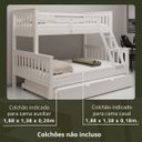 Ver imagem 4 de Beliche Woodstore Casal Solteiro de Madeira + Cama Aux Casal