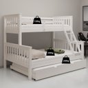 Ver imagem 3 de Beliche Woodstore Casal Solteiro de Madeira + Cama Aux Casal