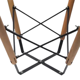 Mesa Eiffel Sala de Jantar Estilo Moderno, Tampo Mdf Cor Preto 90cm - 10