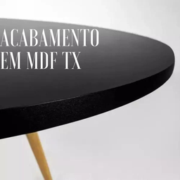 Mesa Eiffel Sala de Jantar Estilo Moderno, Tampo Mdf Cor Preto 90cm - 11