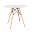 Ver imagem 7 de Mesa Eiffel Eames Redondo Tampo de Madeira 90cm Branco